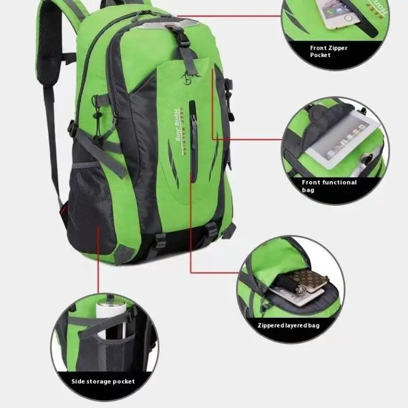 Mochila impermeável para caminhadas Mochila leve para viagens e montanhismo Mochila de alta capacidade Mochila para escalada