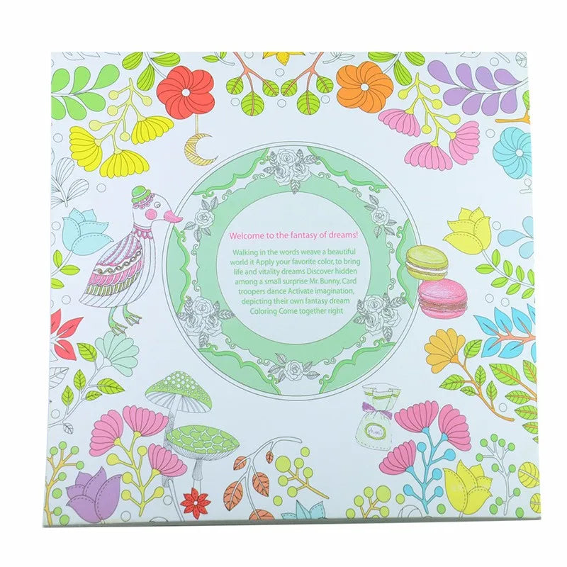 Livro de colorir de 24 páginas para crianças e adultos, alívio do estresse, matar o tempo, pintura faça você mesmo, livro de desenho, pintura, brinquedos educativos para crianças
