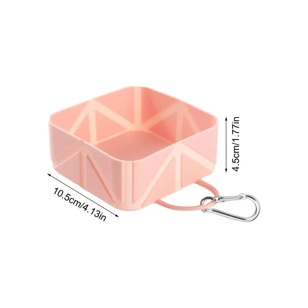Foldable Dog Bowl 500ml Pet Food Container Dog food and water Feeder manual Pets Food dispenser for Puppy Kitten Car