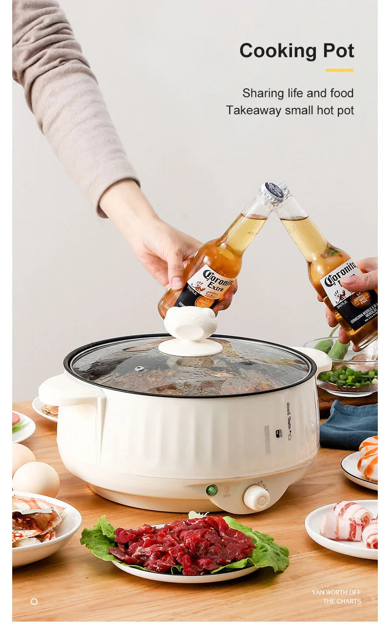 Panela elétrica multicooker de 220 V, camada única/dupla, 1 a 2 pessoas, panela antiaderente doméstica, panela de arroz, utensílios de cozinha