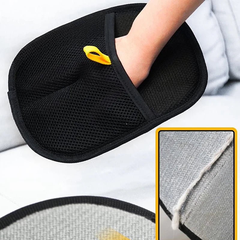 Luvas de tosa para animais de estimação atualizadas, escova de pelos de gatos, luvas para remoção de pelos de animais de estimação, escova dupla, ferramenta de limpeza antiestática para gatos, luvas para remoção de pelos