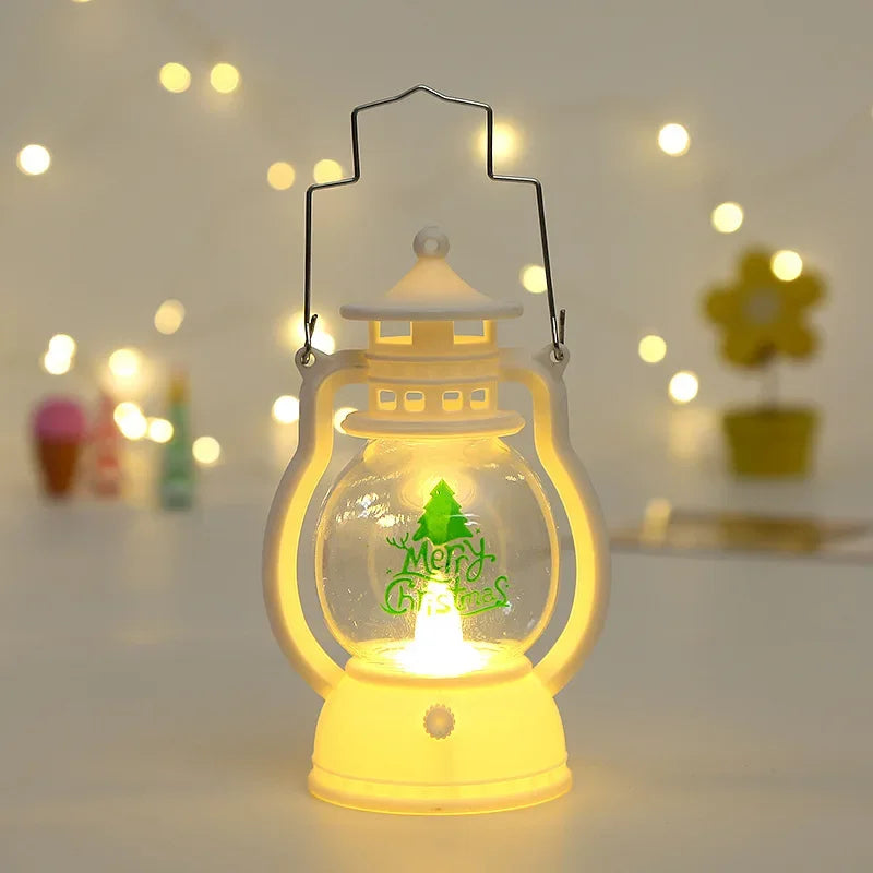 Enfeites de Natal 2025 com lanterna LED a pilhas, decorações de Natal para casa, Natal, Natal, Natal, Natal