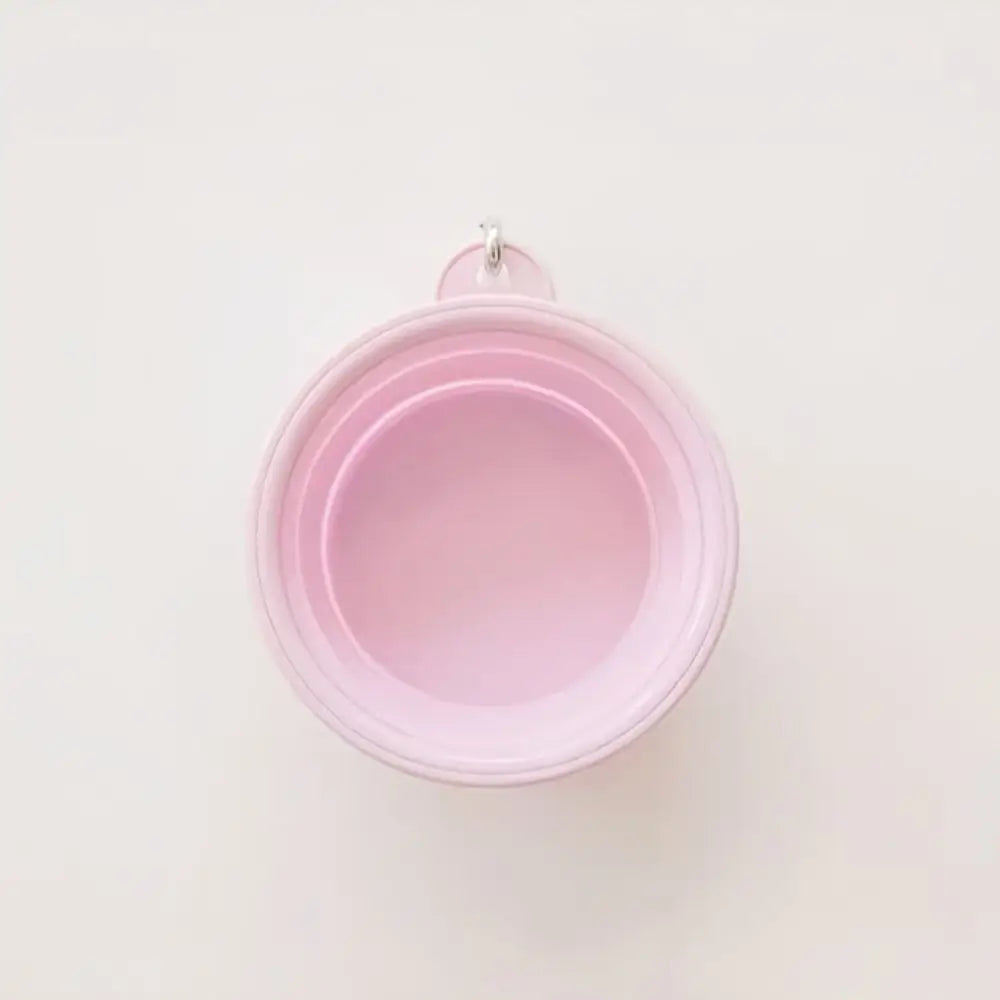 Tigela de macaron para animais de estimação 350ml TPE com padrão de desenho animado, tigela de alimentação para filhotes dobrável com furos para pendurar, tigela portátil para animais de estimação para cães e gatos