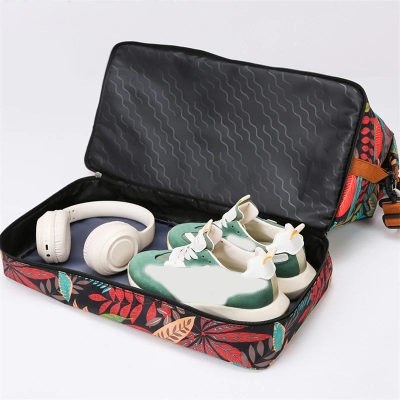 Bolsa de viagem masculina e feminina de grande capacidade para bagagem de mão, separação seco-molhado, bolsa esportiva de fitness, pacote de viagem de curta distância