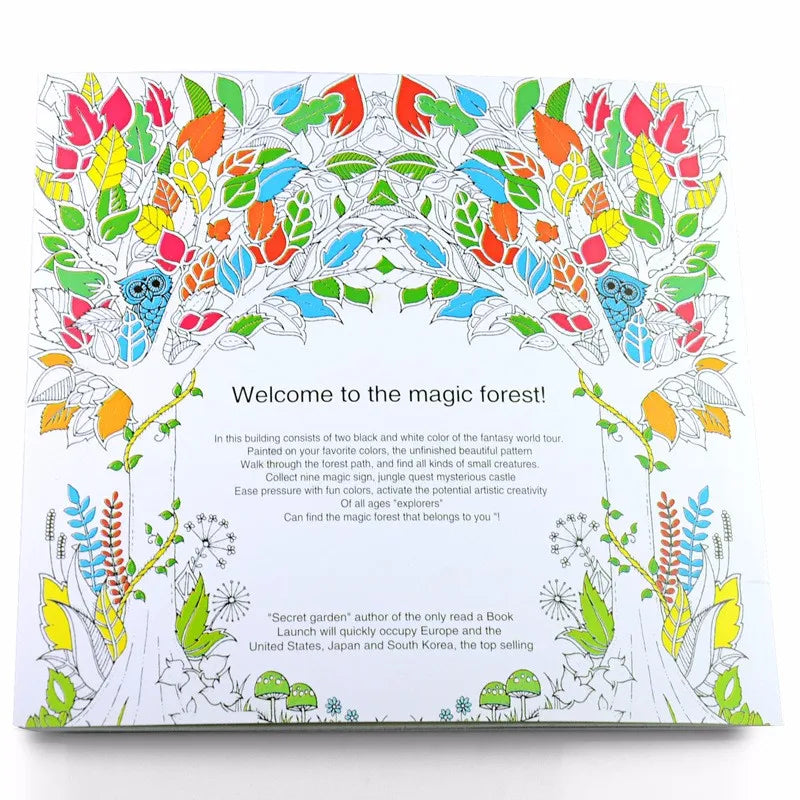 Livro de colorir de 24 páginas para crianças e adultos, alívio do estresse, matar o tempo, pintura faça você mesmo, livro de desenho, pintura, brinquedos educativos para crianças