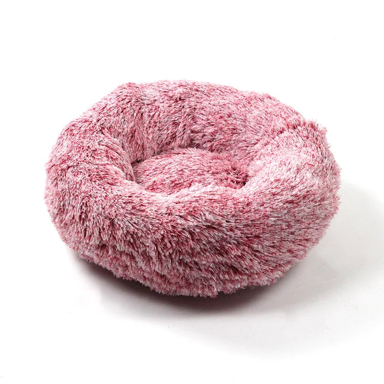 Ninho de pelúcia para animais de estimação, ninho de gato de inverno, ninho de cachorro, quente, removível e lavável, redondo, cama para animais de estimação, decoração sazonal universal para casa