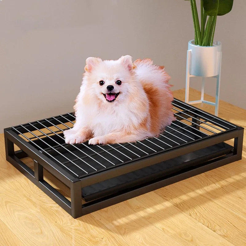 Caixa de areia para cães, caixa de areia para cães de interior, banheiro de aço inoxidável para cães pequenos, caixa de areia para treinamento, banheiros laváveis para cães, coletor de cocô de animais de estimação