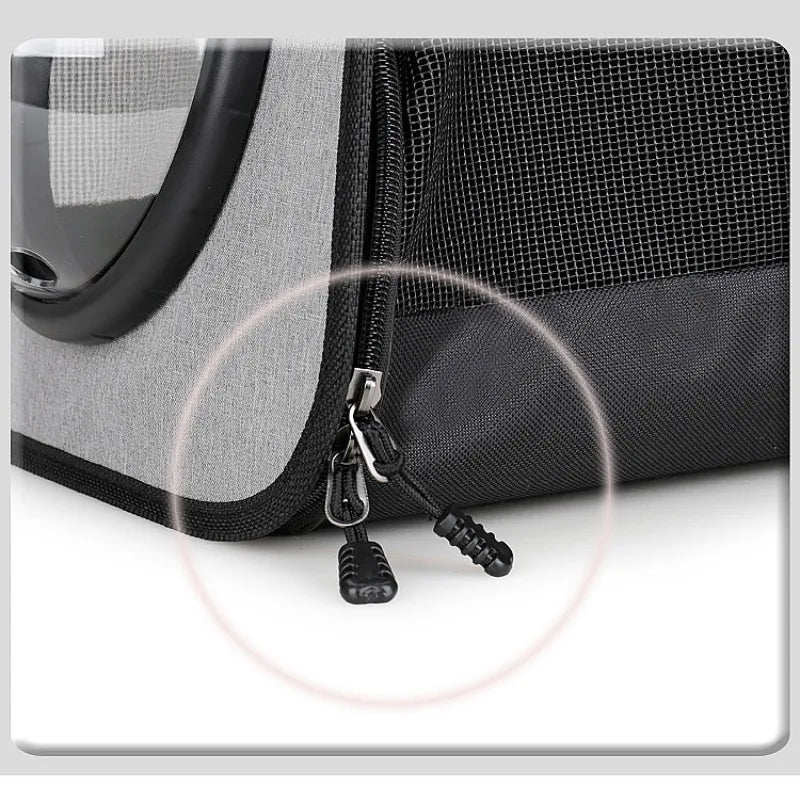 Mochila portátil para animais de estimação para viagens ao ar livre, mochila dobrável transparente para gatos, adequada para cães e gatos, bolsa respirável para viagens