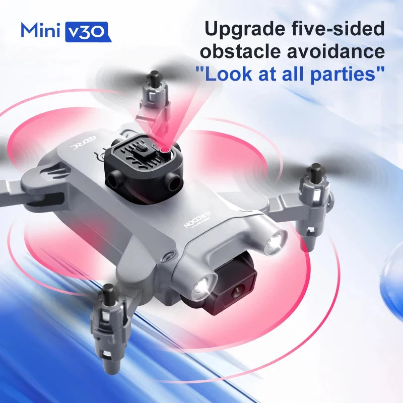 Mini drone Xiaomi 4DRC V30 com câmera HD 4K 1080P FPV RC Drones profissional para prevenção de obstáculos de cinco lados Helicóptero de brinquedo