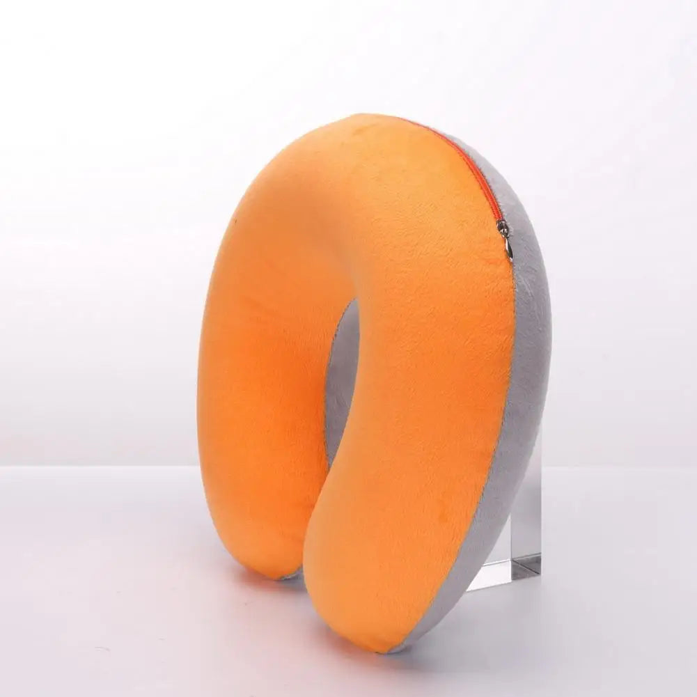 Travesseiro de pescoço em forma de U, travesseiro inflável para alívio da fadiga, travesseiro de viagem, encosto de cabeça para voo, almofada em forma de U para avião