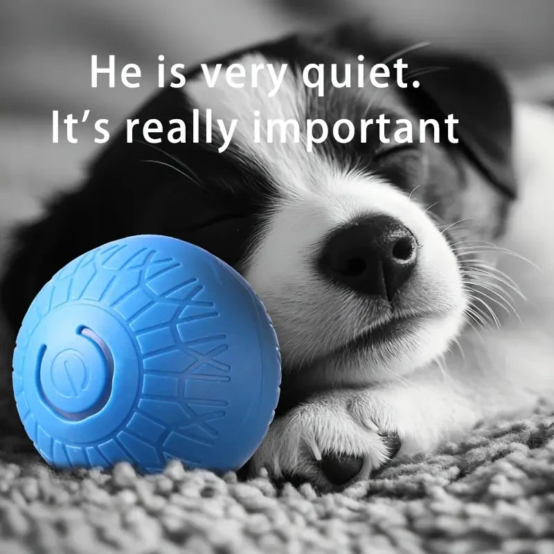 Bola de brinquedo inteligente para cachorro, brinquedo eletrônico interativo automático para animais de estimação, com rolamento, recarregável por USB, que salta para filhotes e cães grandes, brinquedo de mastigar