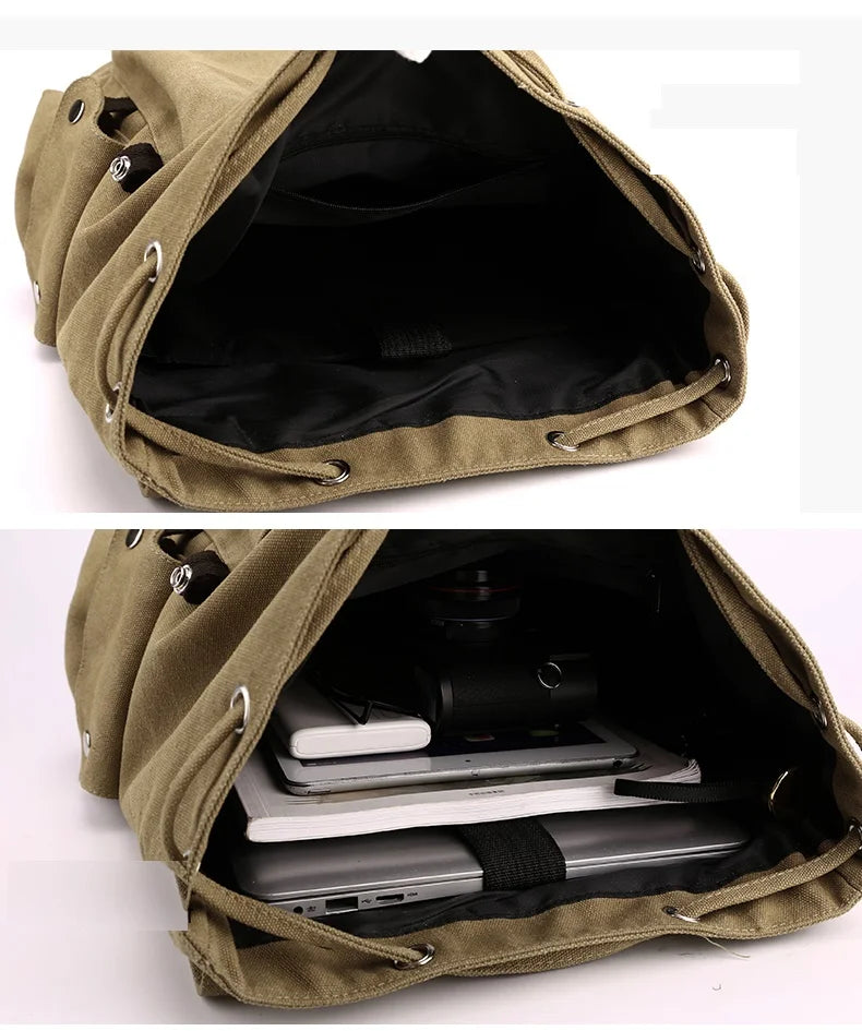 Mochilas masculinas de escalada e caminhada, estilo novo, 2025, para viagem, lazer, estudantes, mochilas escolares grandes, da moda, com bolsos grandes e zíper múltiplo