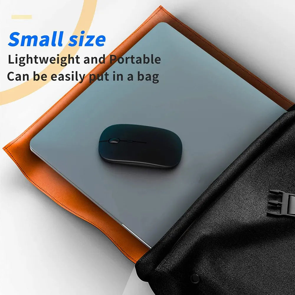 Mouse gamer sem fio, silencioso e mágico, adequado para laptops e tablets, com versões alimentadas por bateria e recarregáveis