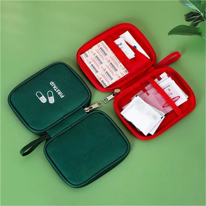 Kit de primeiros socorros para a família, 1 peça, portátil, para viagem, para uso externo, bolsa de armazenamento de medicamentos em camadas, grande capacidade, para uso doméstico