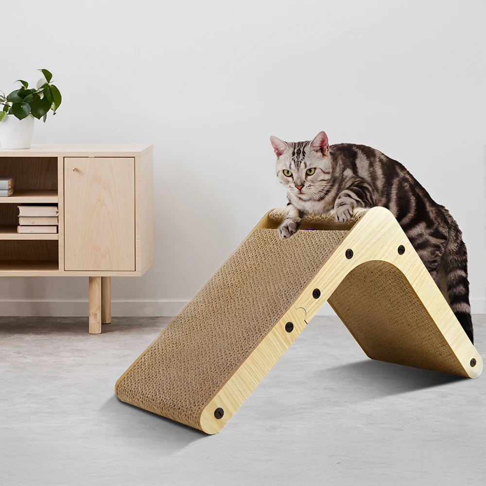 L-shaped Cat Scratching Board Vertical Pet Cat Scratching Post Wooden Wear-resistant and Scratch-resistant Grinding Claw Toys
