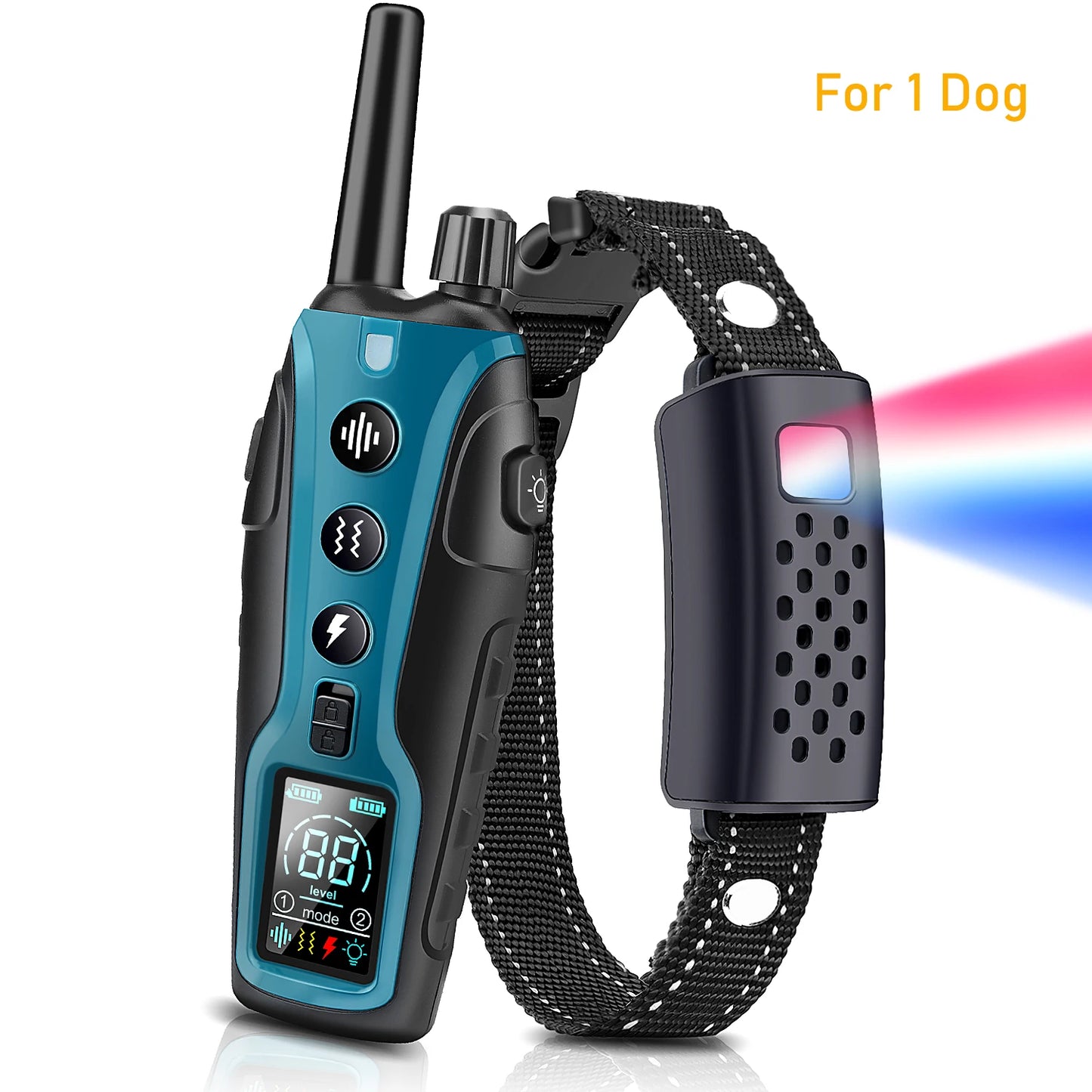 Coleira de treinamento elétrica para cães de 3280 pés com controle remoto, à prova d'água, para comportamento de animais de estimação, para filhotes de 5 a 120 libras, com choque de vibração
