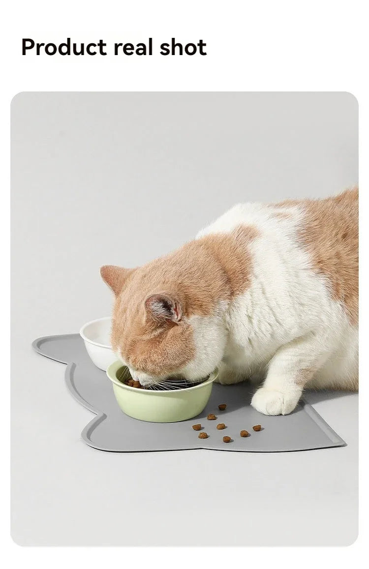 Pet Feeding Mat for Dogs Cats Non-Slip Silicone Cat Food Mat Waterproof Washable Spill-Proof Pet Placement Mat Pet Supplies pet shop