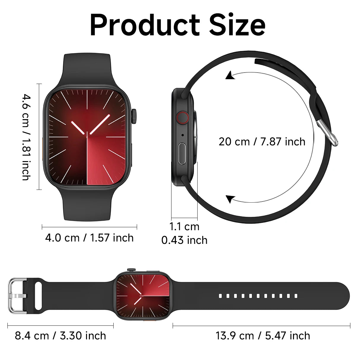 Relógio inteligente 2025 com tela HD de 1,83" e chamada Bluetooth, monitoramento de frequência cardíaca, mais de 120 modos esportivos, à prova d'água para homens e mulheres, relógio inteligente para presente