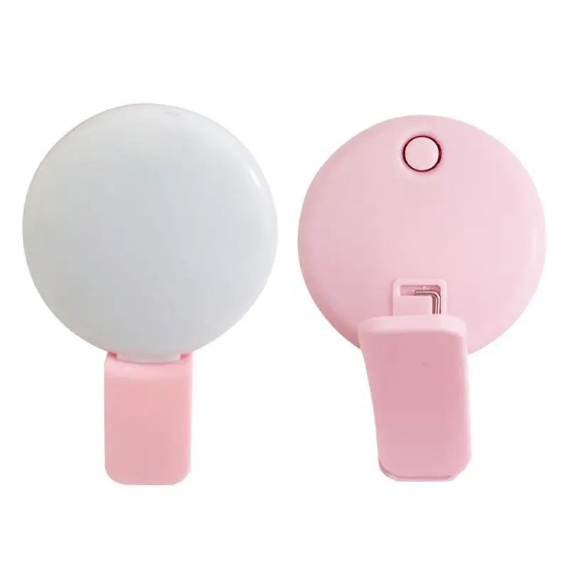 Luz de preenchimento universal para selfies em celulares, lâmpada LED portátil para vídeos ao vivo, acessórios para smartphones e iPhone, luz com clipe de carregamento USB