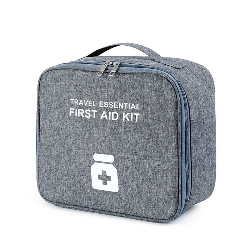 Kit de primeiros socorros para a família, 1 peça, portátil, para viagem, para uso externo, bolsa de armazenamento de medicamentos em camadas, grande capacidade, para uso doméstico