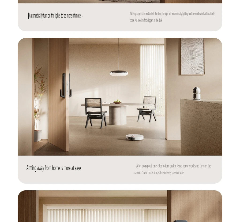 Fechadura inteligente Xiaomi 2025 com tela olho de gato, impressão digital, Bluetooth, NFC, para MiHome, fechadura push-pull com câmera