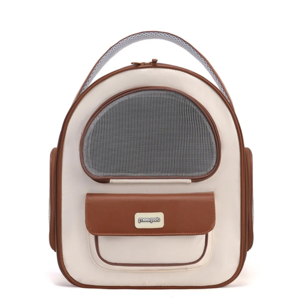 Wear-resistant Breathable Cat Bag Adjustable with Handle Portable Pet Bag Foldable Detachable Support Plate Pet Transport Bag