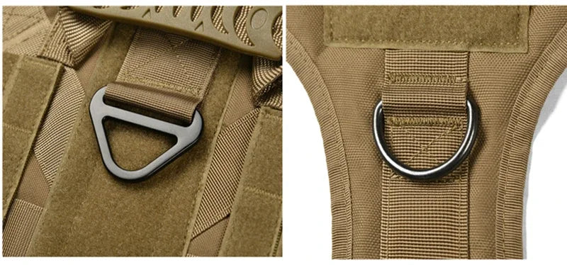 Colete militar tático para animais de estimação, pastor alemão, golden retriever, conjunto de arreios e guia para cães de todas as raças