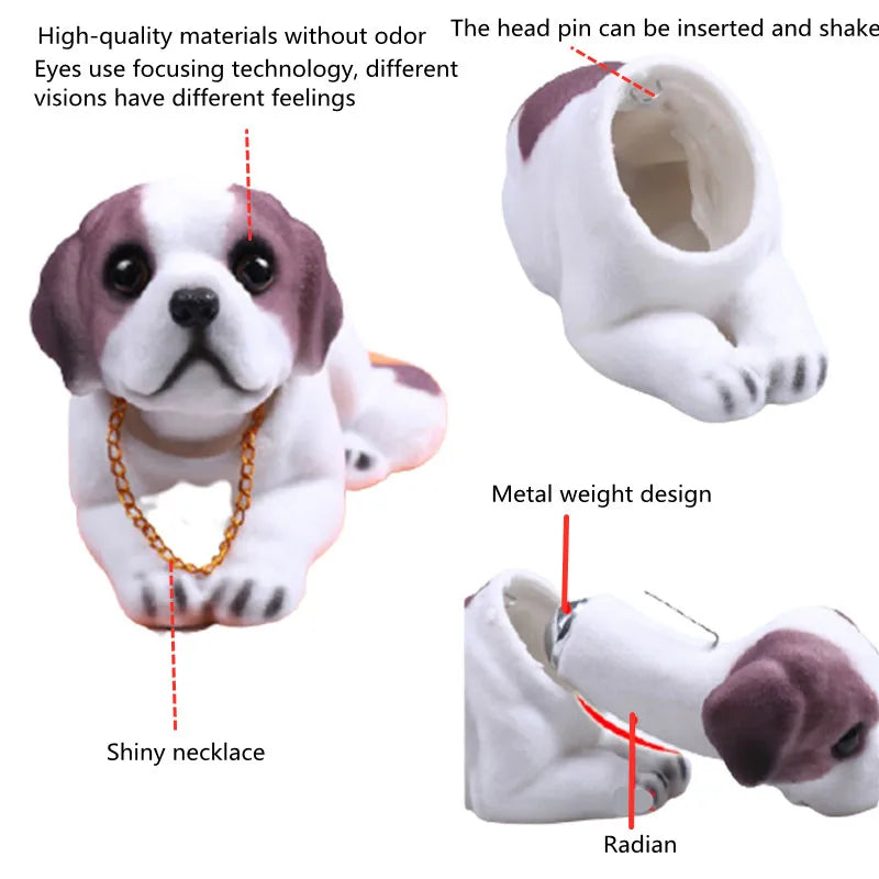 Car Ornaments Doll Husky Beagle St Bernard Shepherd Shake Head Dog Duck Decoration Auto Interior Accessories Cute Creative Gifts