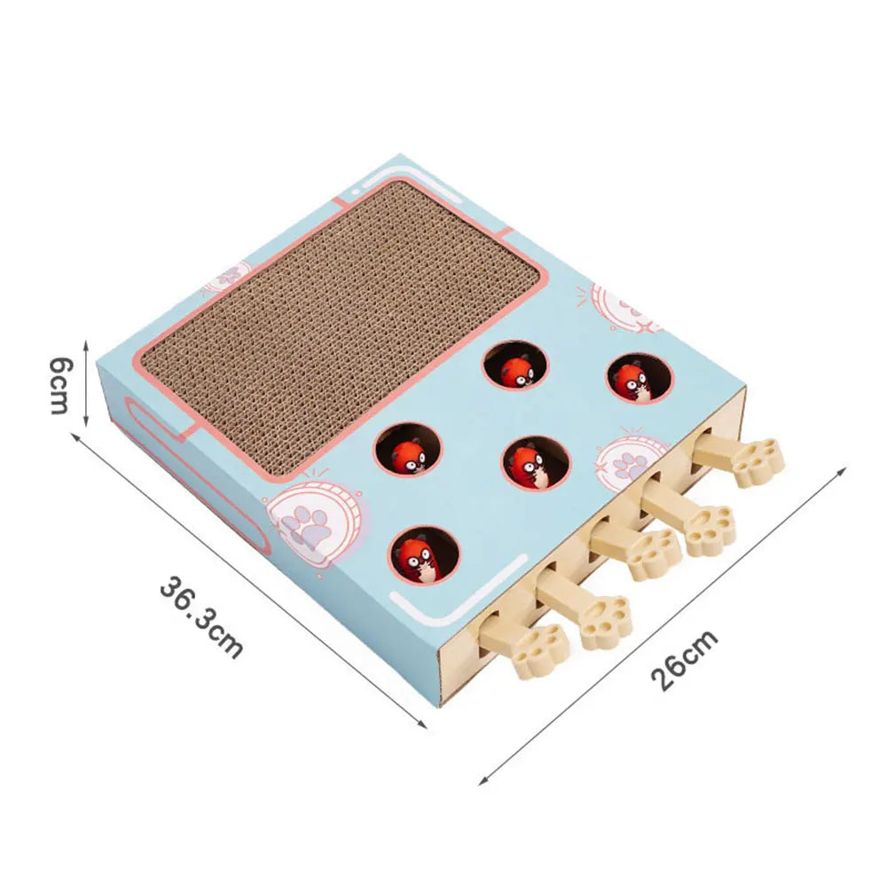 Brinquedo para gatos Whack-a-Mole, brinquedo para arranhar gatos, descanso para garras, brinquedo interativo divertido para gatos, suprimentos multifuncionais para gatos