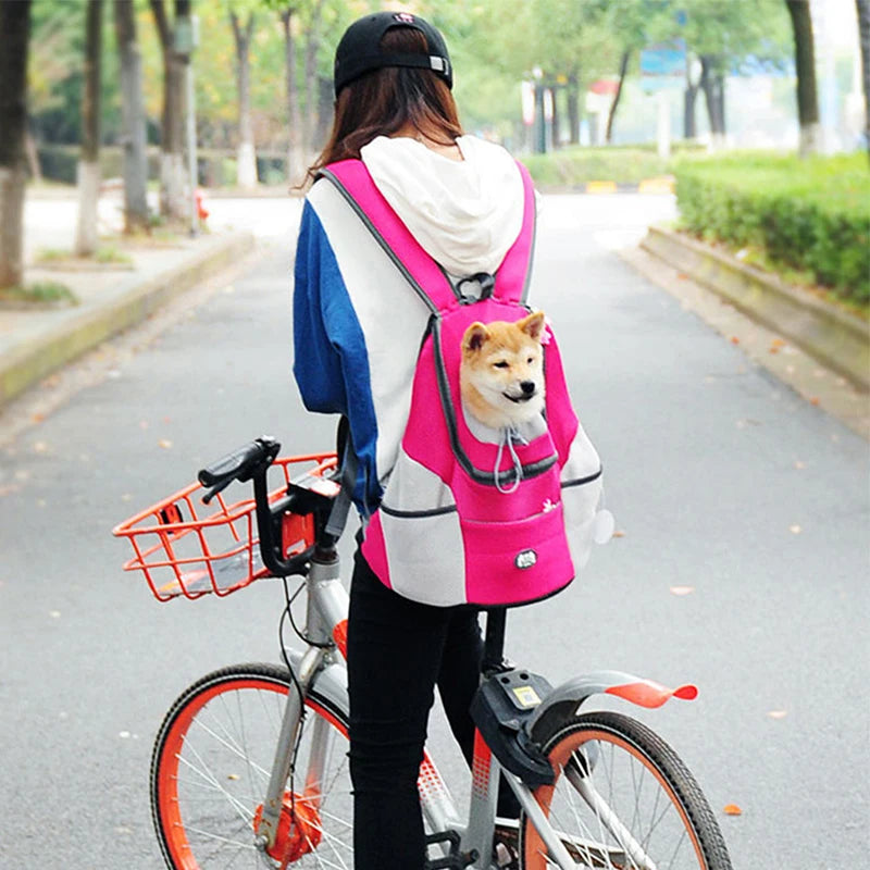 Mochila para transporte de cães de estimação, bolsa portátil para transporte de cães, mochila para transporte de cães, bolsa de ombro duplo para viagem, conjunto de viagem para cães