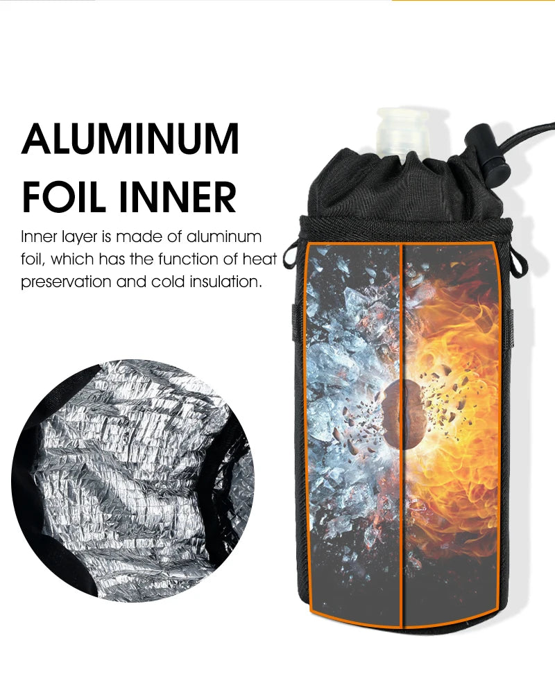 WEST BIKING Suporte para Garrafa de Bicicleta Ciclismo Garrafa de Água Bolsa Refletiva Chaleira MTB Bicicleta de Estrada Bolsa de Guidão Acessórios