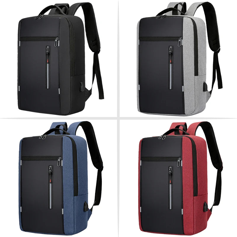 Mochilas escolares masculinas à prova d'água para laptop, mochilas escolares com entrada USB de 15,6 polegadas, mochilas de grande capacidade para homens
