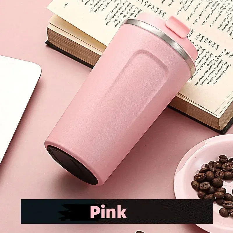 Caneca térmica de viagem de aço inoxidável 380/510ml para café, à prova de vazamento, garrafa térmica, chá, café, garrafa térmica a vácuo, copos isolados, quente