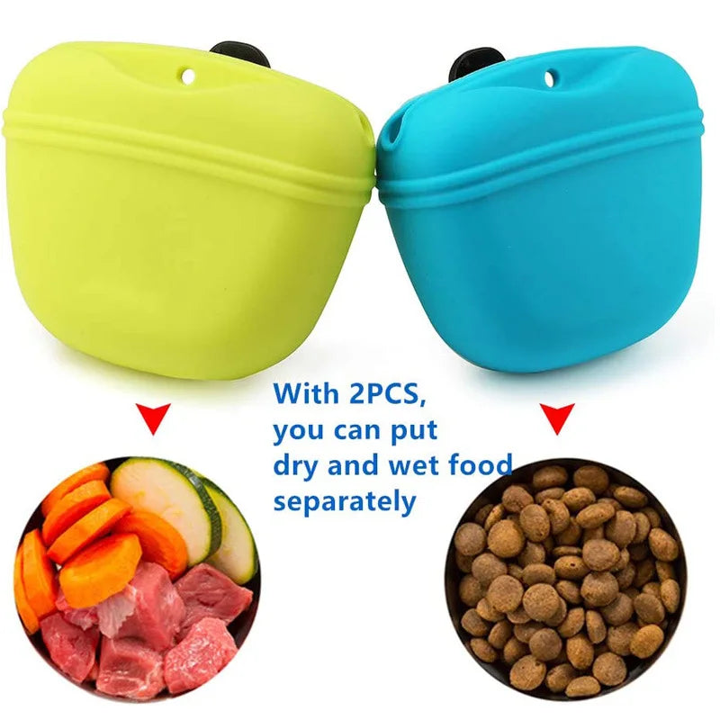 Hot-selling Pet Silicone Dog Food Bag Portable Dog Training Snack Bag Training Snack Bags Dogs Training Fanny Pack Pet Supplies pet shop