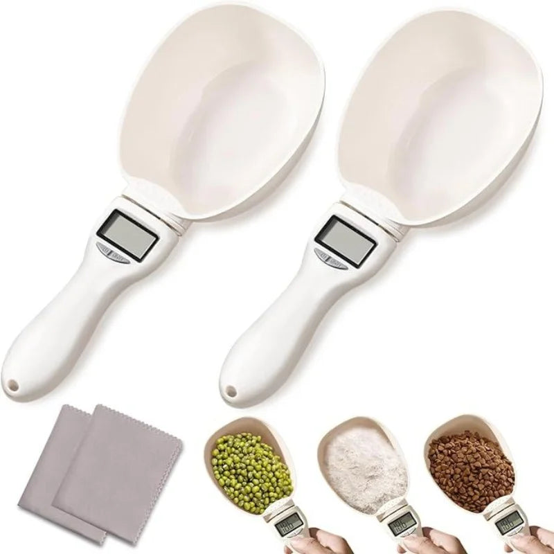 Pet Food Measuring Spoon Scale, Kitchen Digital Food Measuring Spoon, Suitable for Cat and Dog Food Measuring Spoon