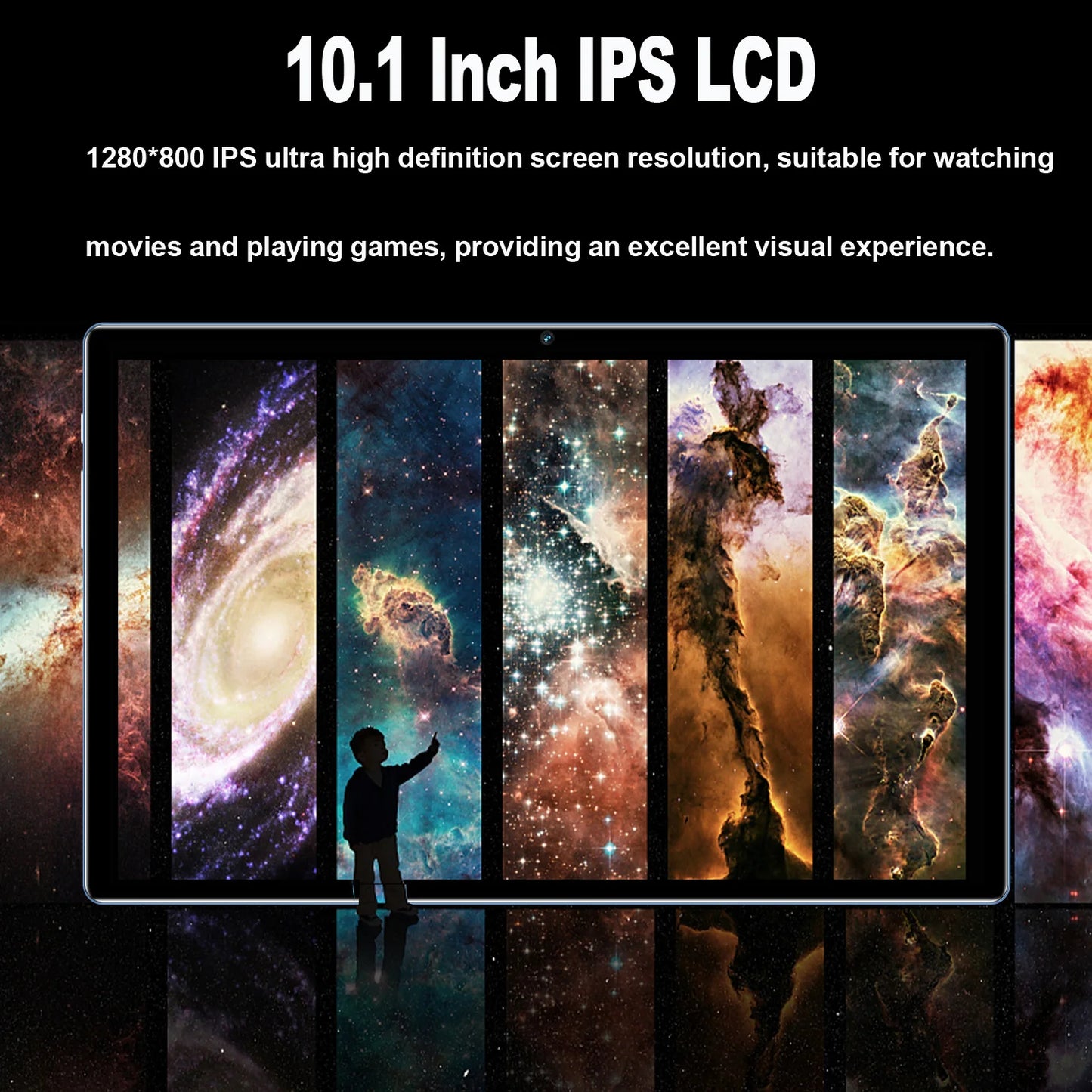 Tablet de 10,1 polegadas mais vendido em 2024 com 4 GB de RAM, 64 GB de ROM, sistema Android 11, reprodutor de músicas, versão global, tablet de 5000 mAh