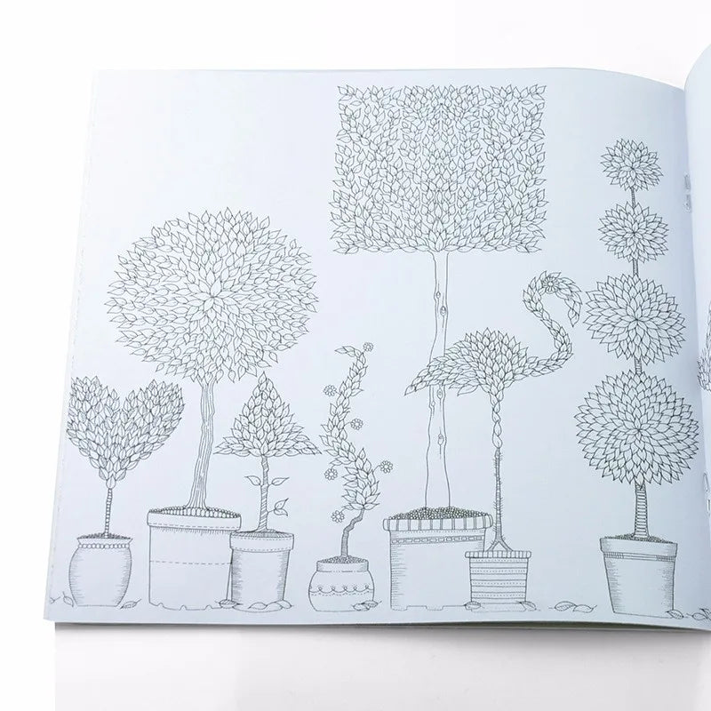 Livro de colorir de 24 páginas para crianças e adultos, alívio do estresse, matar o tempo, pintura faça você mesmo, livro de desenho, pintura, brinquedos educativos para crianças