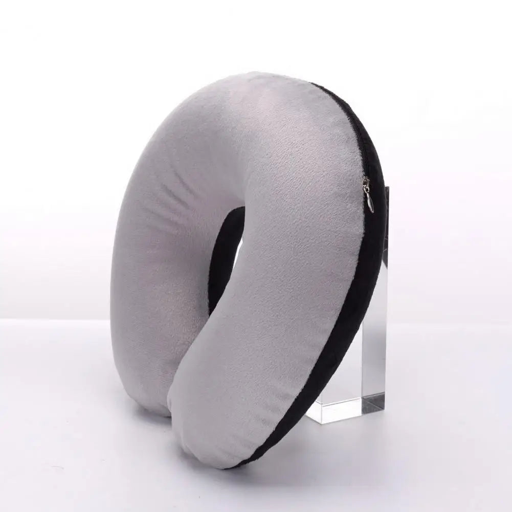 Travesseiro de pescoço em forma de U, travesseiro inflável para alívio da fadiga, travesseiro de viagem, encosto de cabeça para voo, almofada em forma de U para avião