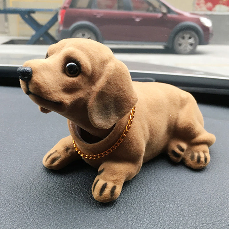 Doll Nodding Dog Shaking Head Resin Simulation Car Dog Toy Dashboard Decoration Car Ornament Cute Car Accessories Girls Women
