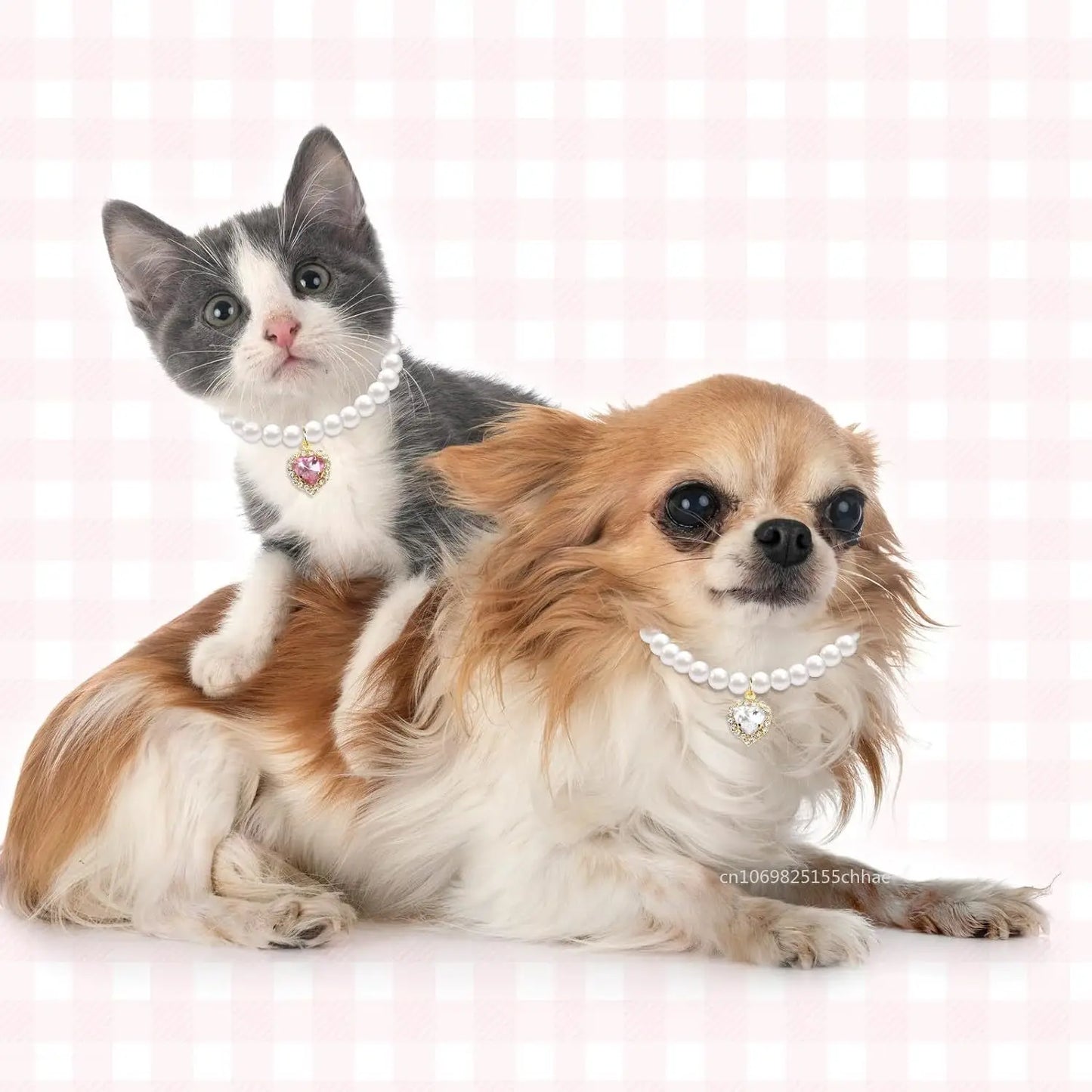 Pet Pearl Collar Dog Princess Necklace Cat Jewelry Cute Collar Puppy Accessories Dog Kitten Chain Chihuahua Wedding Jewelry Gift