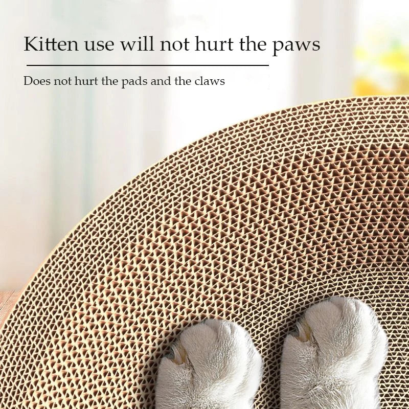 Arranhadores para gatos, brinquedos para gatos, redondos, ovais, arranhadores para gatos, cama para gatos, arranhador para gatos, espessamento, cola de milho durável, decalque de papelão