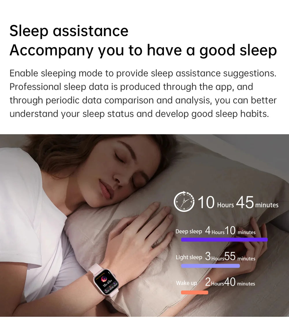 Relógio inteligente 2025 2.01'' Bluetooth com chamada, reprodução de música, relógio fitness esportivo à prova d'água para homens e mulheres, iPhone e Android