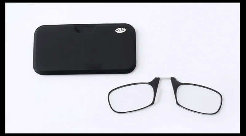 wholesale presbyopic silicon mini clip nose bridge Portable 3M stick on phone reading glasses 1.0 to 3.5