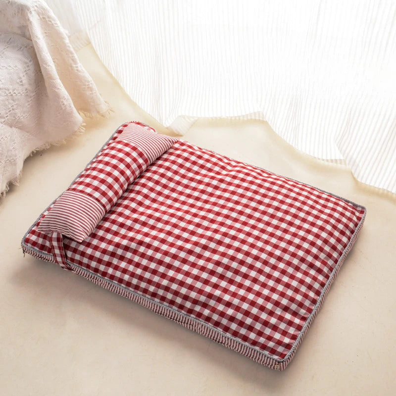 Cama removível e lavável para cães, cama de verão para gatos, tapete universal sazonal para animais de estimação, tapete para cães, tapete para dormir, suprimentos para animais de estimação