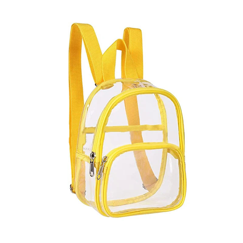 Mochila transparente de PVC para esportes ao ar livre, fitness, casual, viagem, visível, grande capacidade, à prova d'água, bolsa de ombro