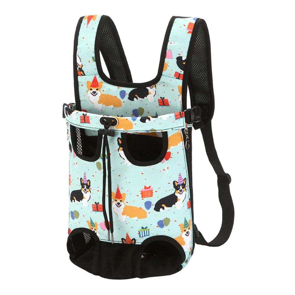 Bolsa de transporte ajustável para gatos, mochila de ombro duplo para animais de estimação, bolsa portátil para viagens ao ar livre, acampamento, caminhada, bolsa para gatos e cachorros