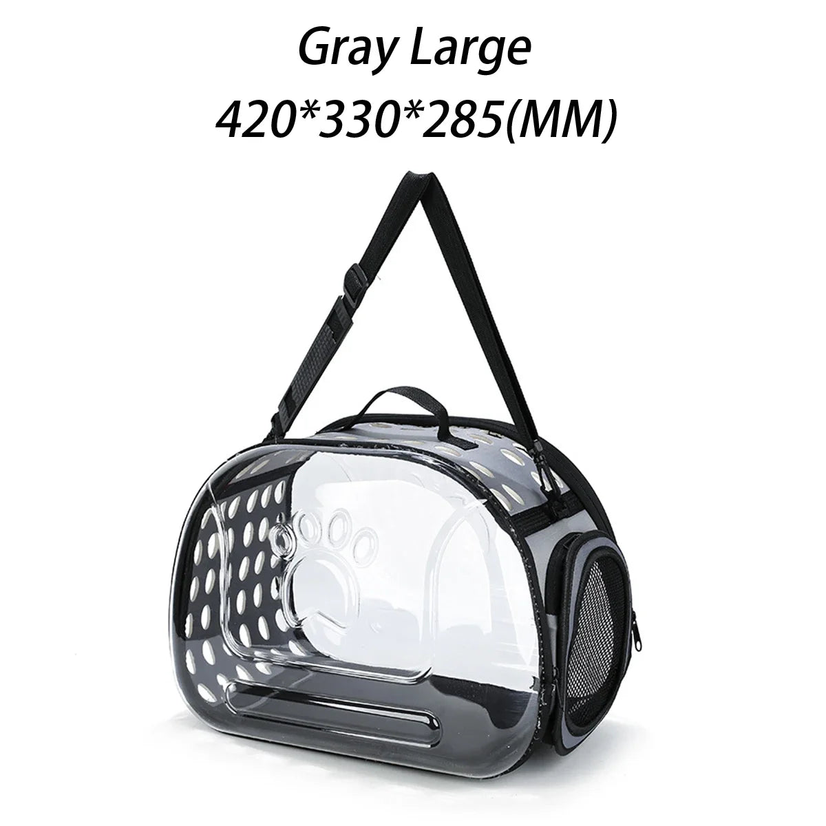 Bolsa de ombro para animais de estimação, bolsa de transporte para gatos, bolsa respirável para viagem ao ar livre, cápsula transparente para filhotes e gatinhos, bolsa de ombro portátil