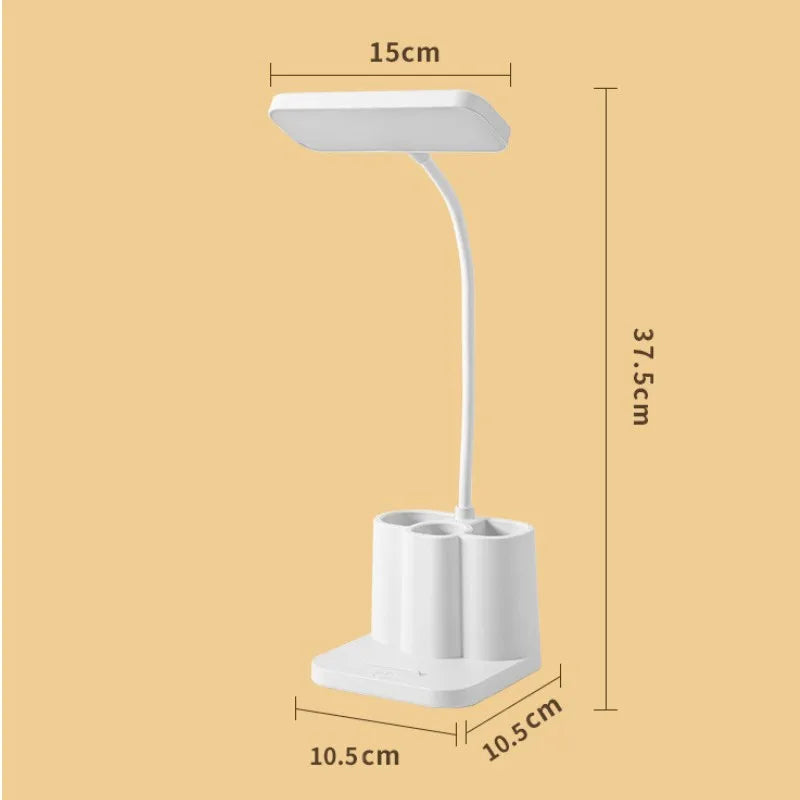 Lâmpada de mesa LED para leitura noturna, proteção para os olhos, para dormitório de estudo, luz noturna para estudantes universitários