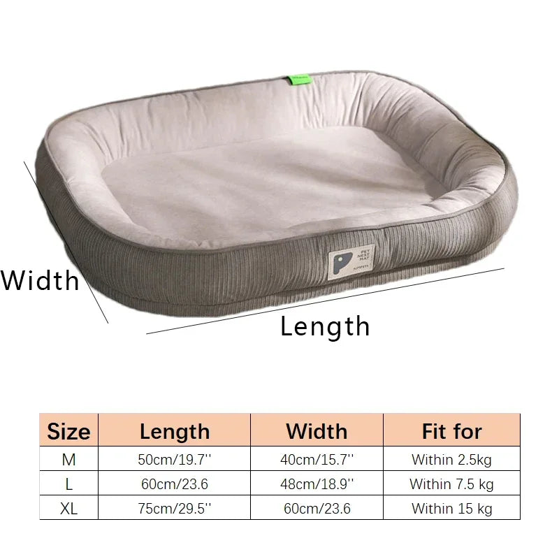 1PC Winter Warm Dog Bed Soft Memory Foam Pet Sleeping Mat for Small Medium Dogs Cats Removable Non-slip Dog Kennel Pet Supplies
