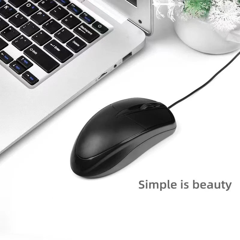 Mouse com fio Xiaomi Classic com design ergonômico e interface USB fotoelétrica de 1000 DPI, mouse para computador com fio para escritório, escola e casa
